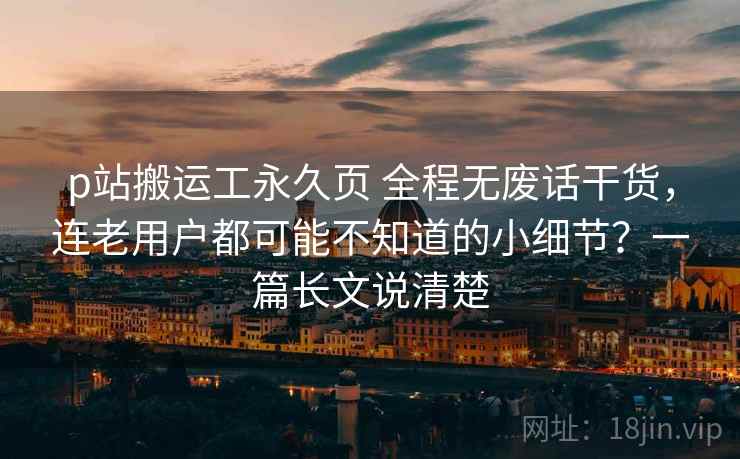 p站搬运工永久页 全程无废话干货，连老用户都可能不知道的小细节？一篇长文说清楚