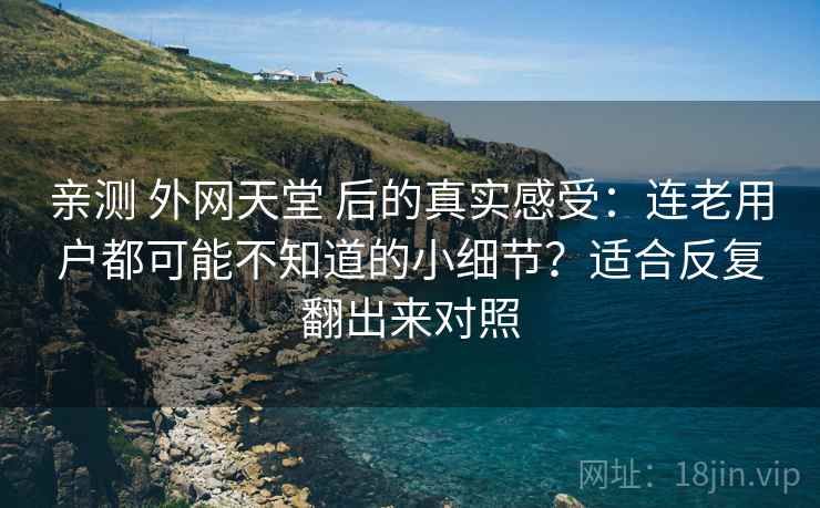 亲测 外网天堂 后的真实感受：连老用户都可能不知道的小细节？适合反复翻出来对照