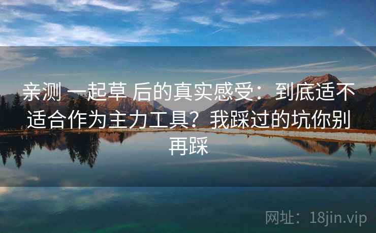 亲测 一起草 后的真实感受：到底适不适合作为主力工具？我踩过的坑你别再踩