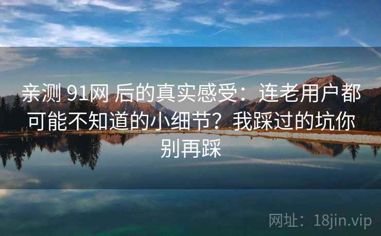 亲测 91网 后的真实感受:连老用户都可能不知道的小细节?我踩过的坑你别再踩 亲测 91网 后的真实感受:连老用户都可能不知道的小细节?我踩过的坑你别再踩