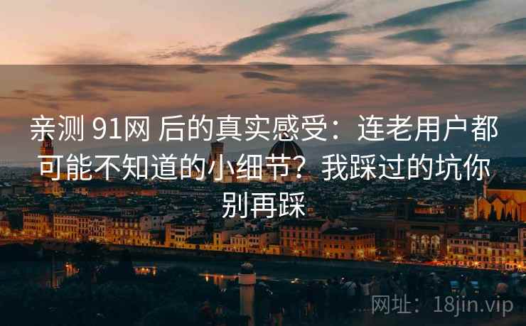 亲测 91网 后的真实感受：连老用户都可能不知道的小细节？我踩过的坑你别再踩